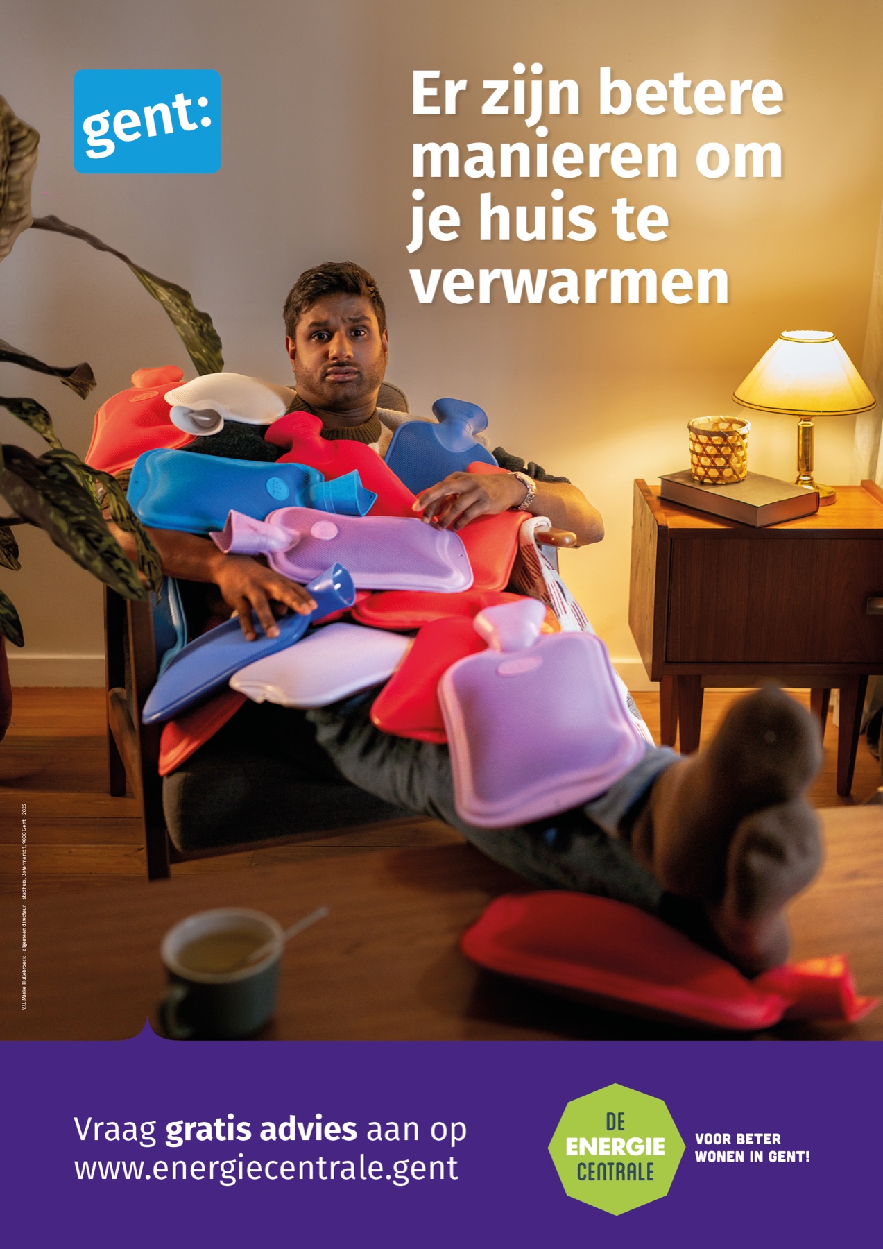 Campagnebeeld Stad Gent Energiecentrale met warmwaterkruiken