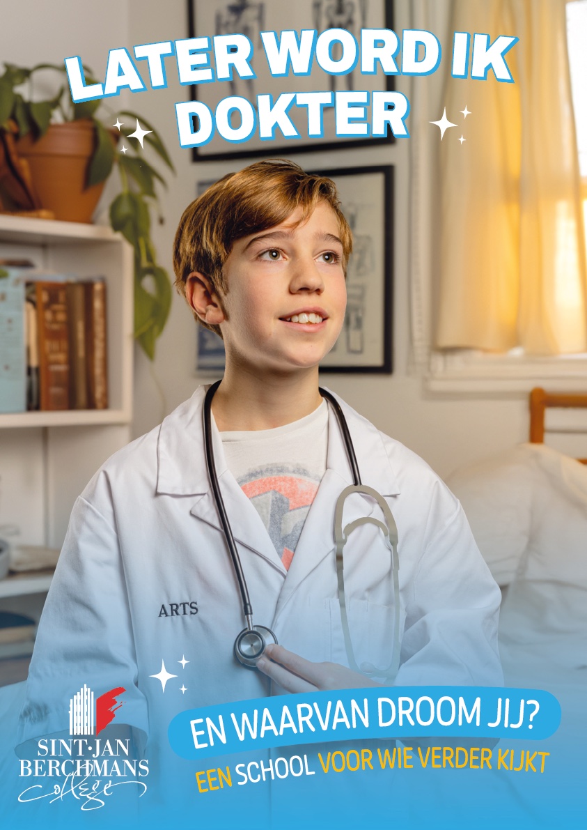 Later word ik dokter, campagnebeeld voor Sint-Jan Berchmanscollege