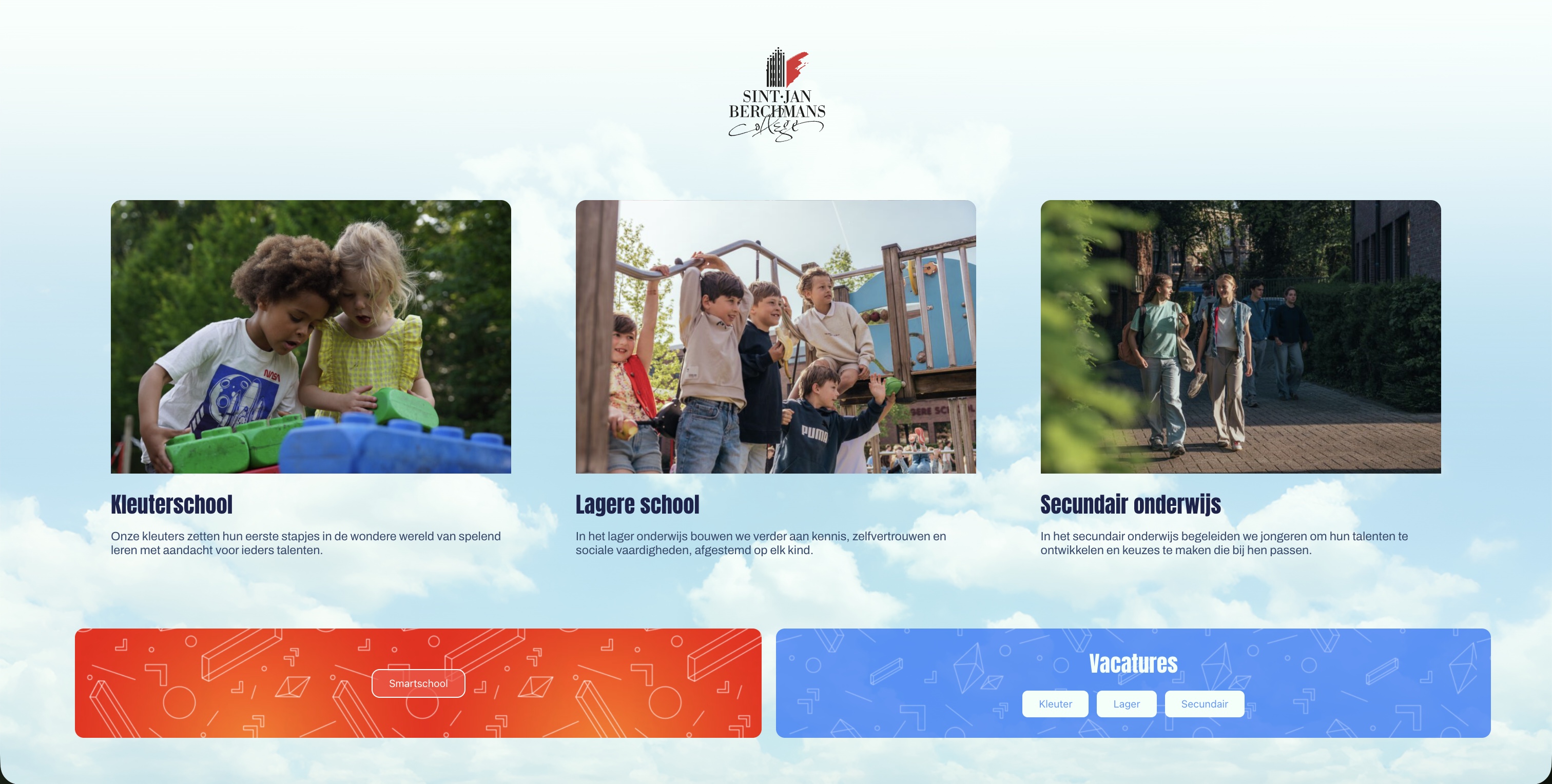 Homepage van de website van Sint-Jan Berchmanscollege